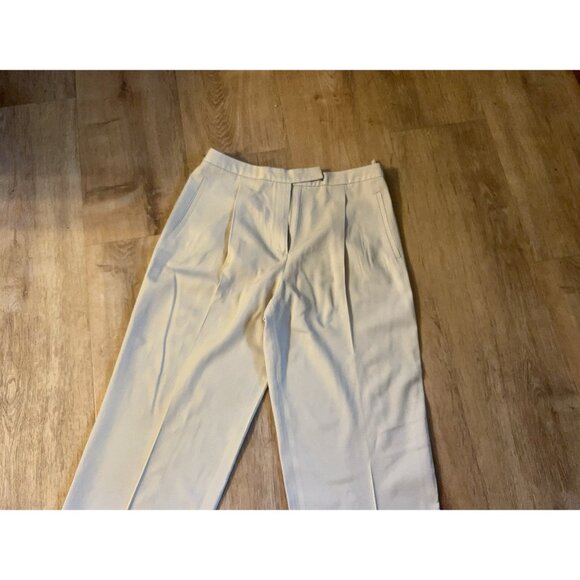 Armani Collezioni Women’s Sz 8 Beige Pleated Front Dress Slacks Made In Italy - Picture 8 of 9